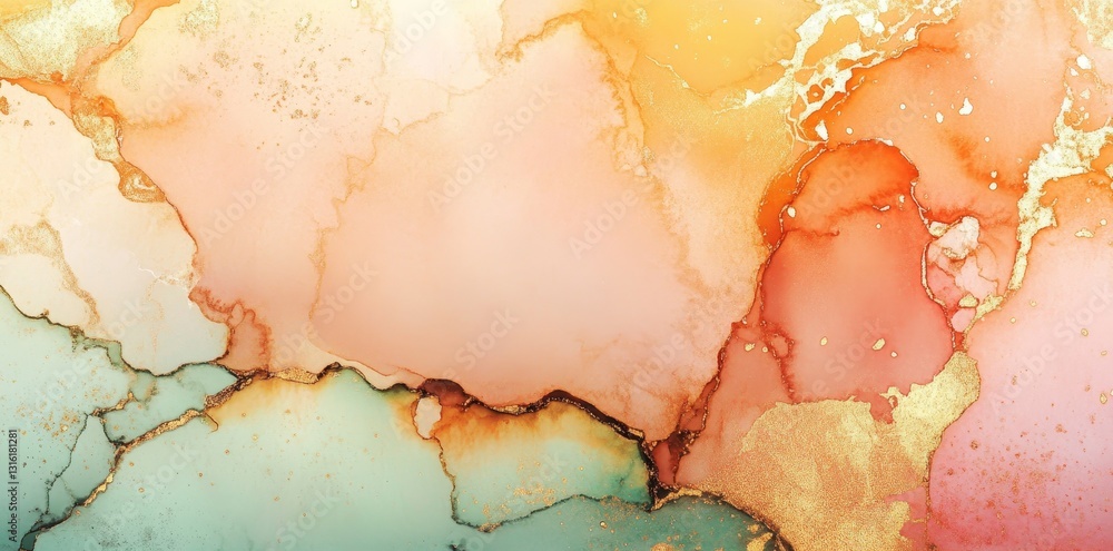 Aufkleber the combination of watercolor stains and a canvas effect on an abstract grunge background results in