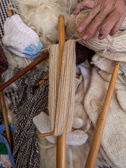 knitting wool and knitting
