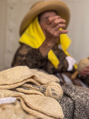 wool and old woman