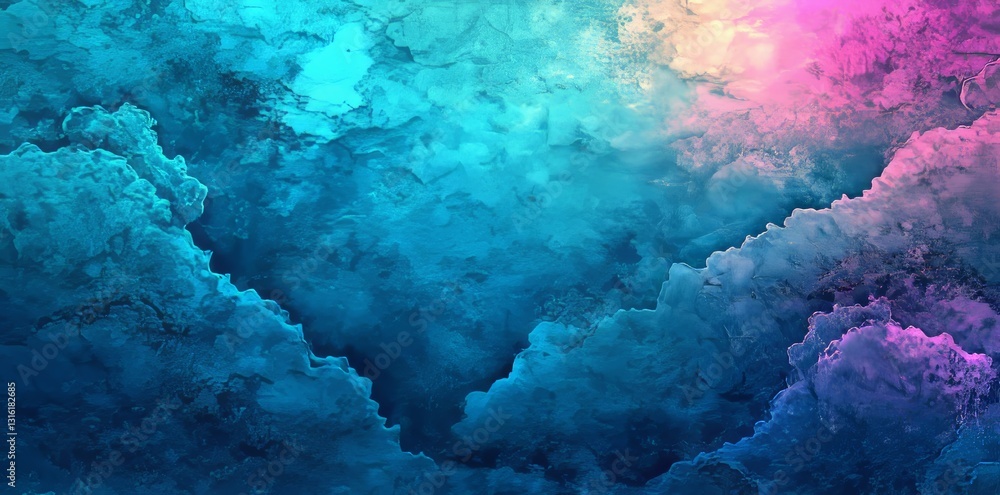 Poster the soft blue pigment in this watercolor artwork subtly spreads across a pristine white surface, cre