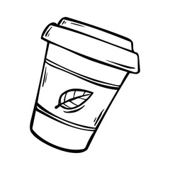 A Hand Drawn Illustration Of A Tea Cup