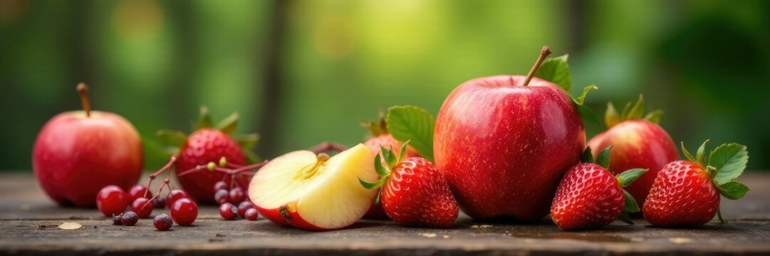 Ananas Bl?tter um Heidelbeeren und Brombeeren herum, frucht, himbeeren, apfel