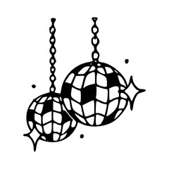 Fototapeta premium hanging disco balls clipart