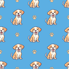 Cute dog seamless pattern