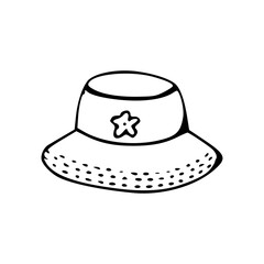 summer bucket hat clipart