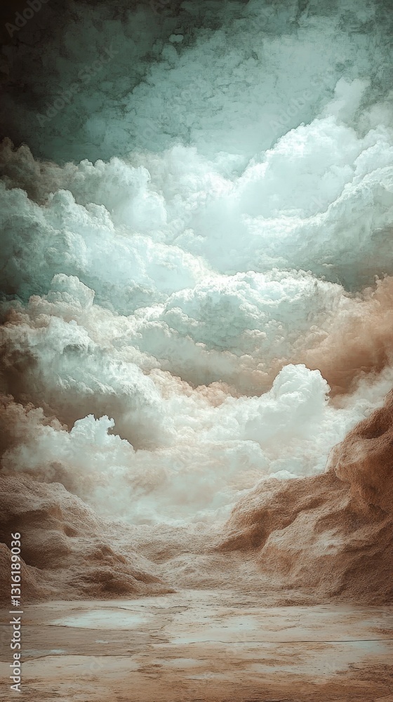 Poster an abstract background with a brown and white textured pattern that fades from light to dark tones
