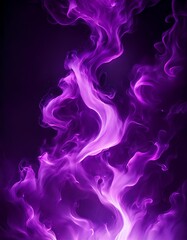 紫の炎が舞い上がる幻想的なシーン