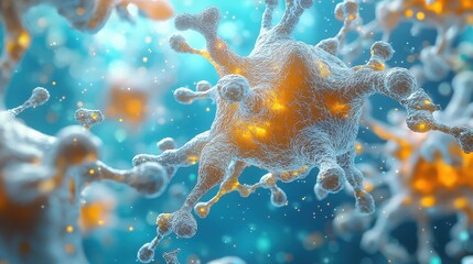 3d representation of multiple corona viruses in a scientific illustration for educational purposes
