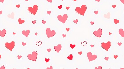 Happy Valentine's Day simple horizontal card, banner, or background with a heart frame