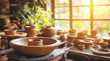 Pottery Workshop Sunlight through Window