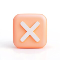 Fototapeta premium cross icon button