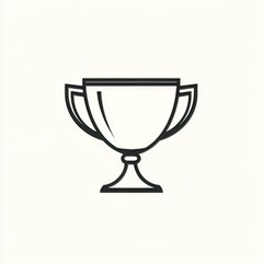 A gleaming line art trophy is set against a white backdrop, symbolizing success and triumph