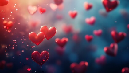 red heart background