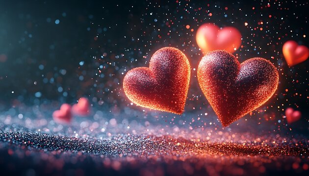 Fototapeta red heart background