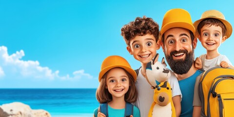 Family road trip banner