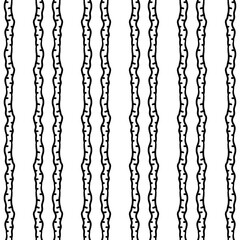 black and white doodle hand drawn seamless pattern.