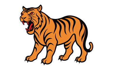 Obraz premium tiger vector illustration