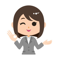 会社員の女性のイラスト