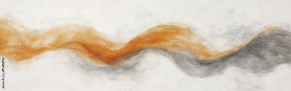 Aufkleber soft pencil strokes create flowing waves in muted amber and gray tones across a neutral background s