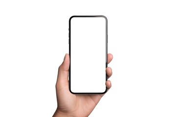  "Hand Holding a Smartphone with Blank Screen"