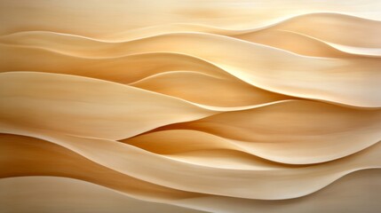 Abstract background of flowing, wavy, light beige textures