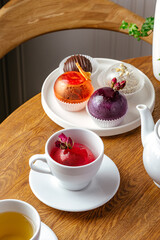 frozen fruit tea in a cup