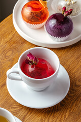 frozen fruit tea in a cup