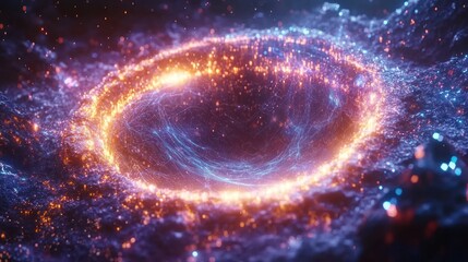 Obraz premium Cosmic Ring of Fire in Nebula