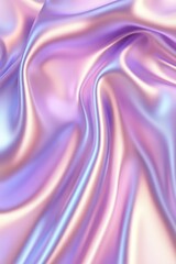 Iridescent pastel fabric with flowing, wavy folds and shimmering texture.