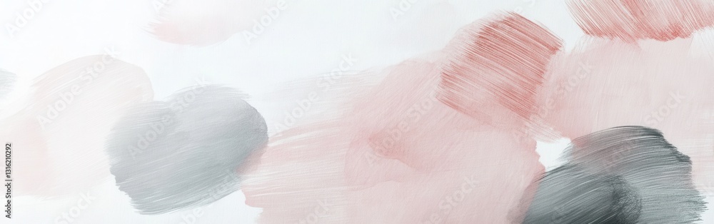 Poster delicate and muted pink pencil strokes create a serene and artistic background with hints of gray to