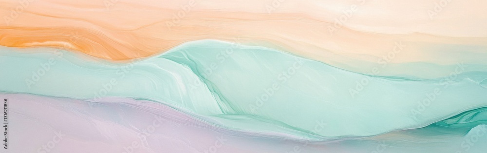 Poster Ethereal abstract artwork showcasing soft colors and flowing textures for a serene atmosphere