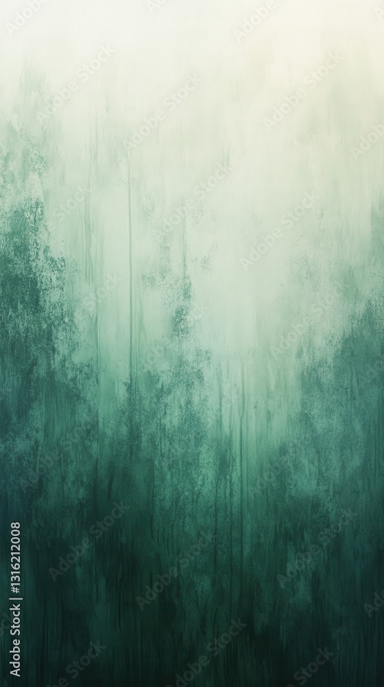 Aufkleber Abstract composition with soft vertical lines creating a tranquil atmosphere and blending colors in shades of green and blue