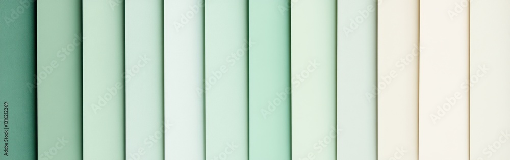 Poster smooth gradient design in pastel mint tones creates a calming visual experience for contemporary dec