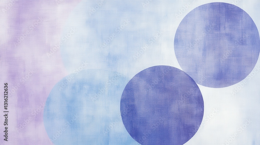 Poster abstract pencil strokes create a soft gradient background with large circular shapes in varying shad