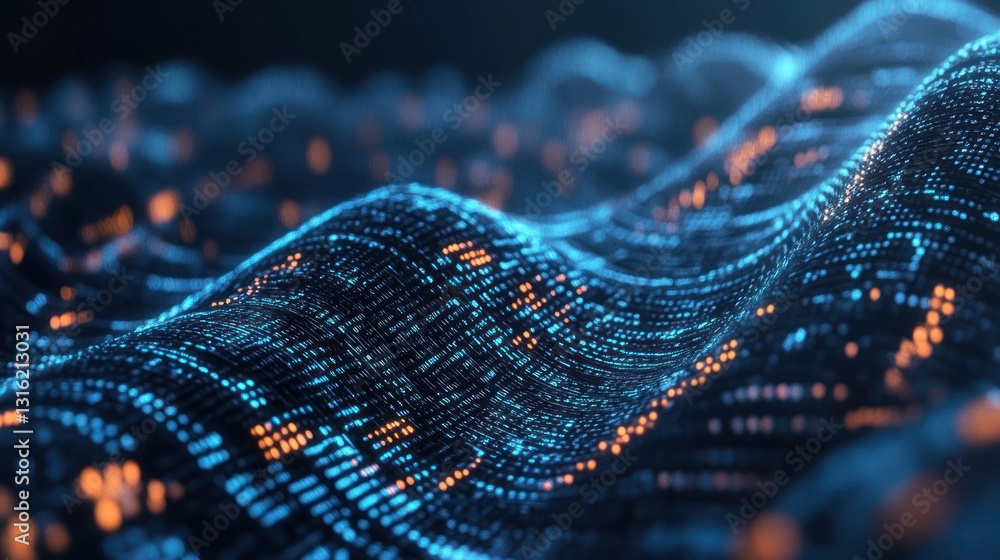 Poster abstract data wave pattern