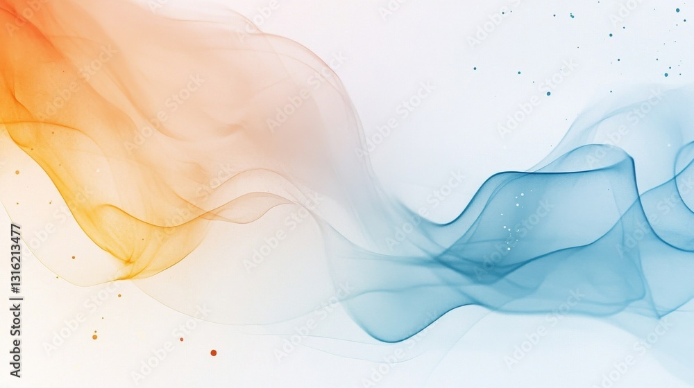 Poster exploration of smooth pastel gradients blending from blue to amber creating a serene visual effect