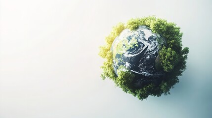 Earth Day concept on a white background. World Environment Day