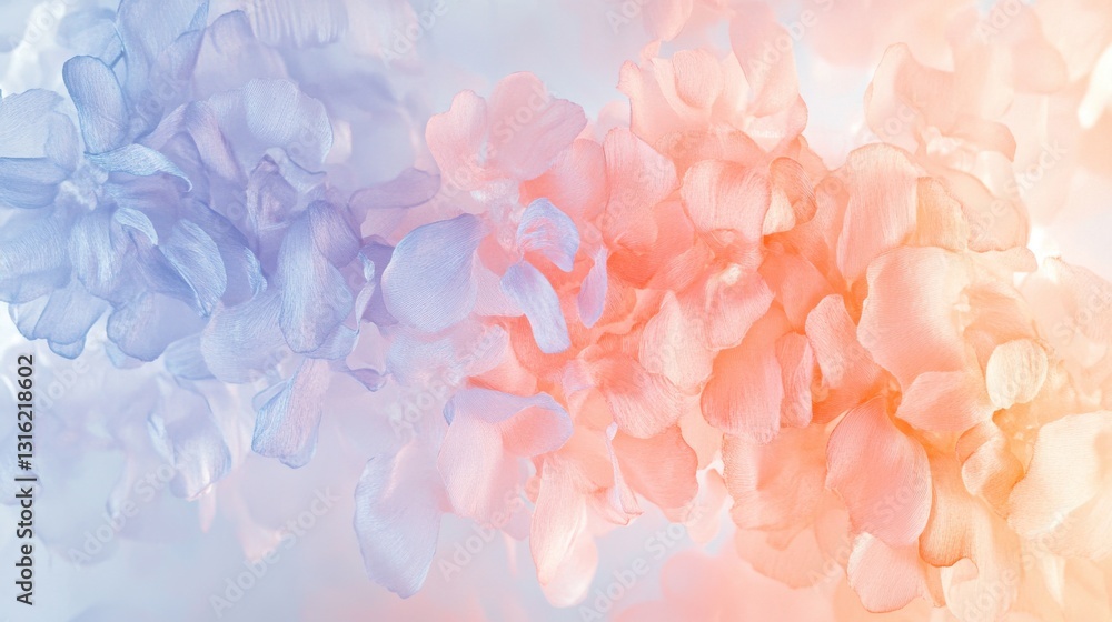 Aufkleber Soft dreamy bokeh pattern with pastel peach and lavender hues perfect for calming decor and artistic projects