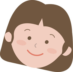 여자 어린이 미소