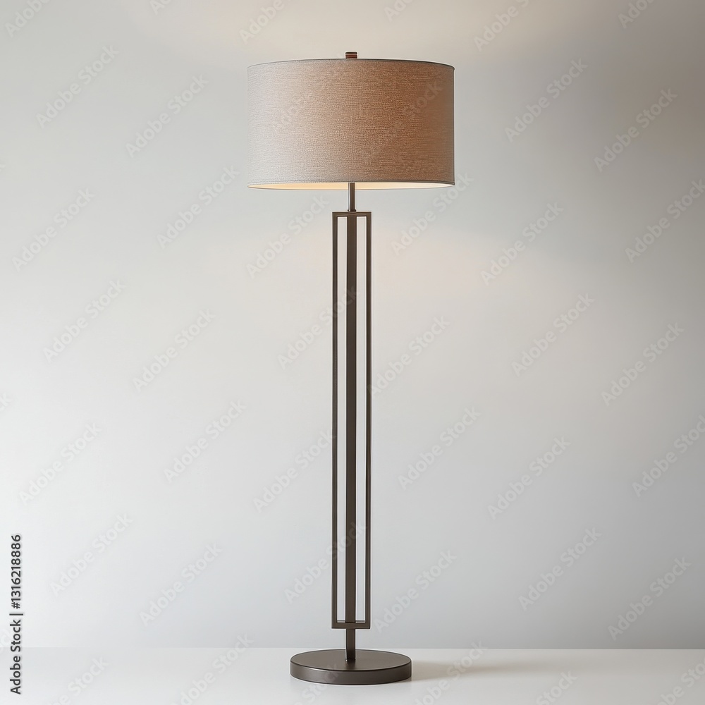 Poster elegant standing floor lamp with a sleek design, perfect for enhancing modern interior decor in any 