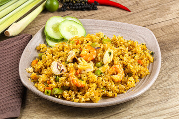 Asian Fried rice with seafood