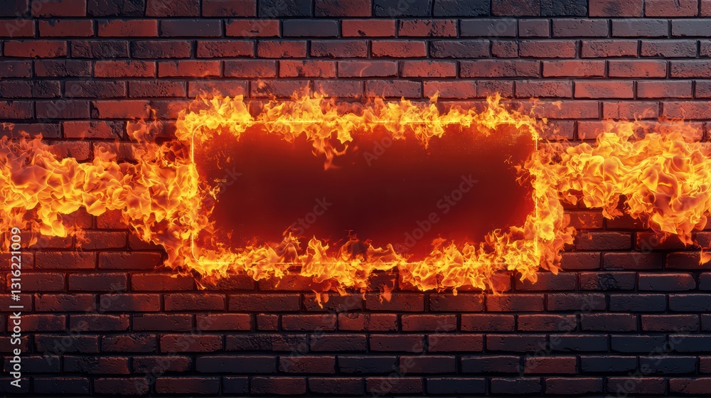 Poster surreal digital art of floating firewalls and hackers invading the virtual space