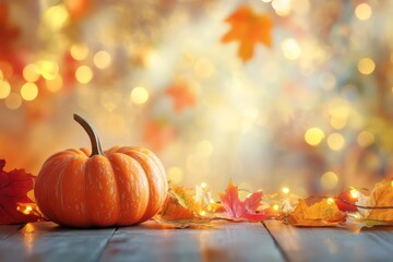 A cozy autumn bokeh wallpaper with blurred pumpkin-orange, maple-red, and golden-yellow lights, giving a warm and festive ambiance.