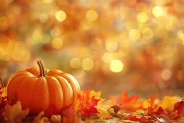A cozy autumn bokeh wallpaper with blurred pumpkin-orange, maple-red, and golden-yellow lights, giving a warm and festive ambiance.