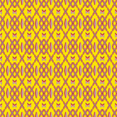 Oriental art pattern with yellow tone