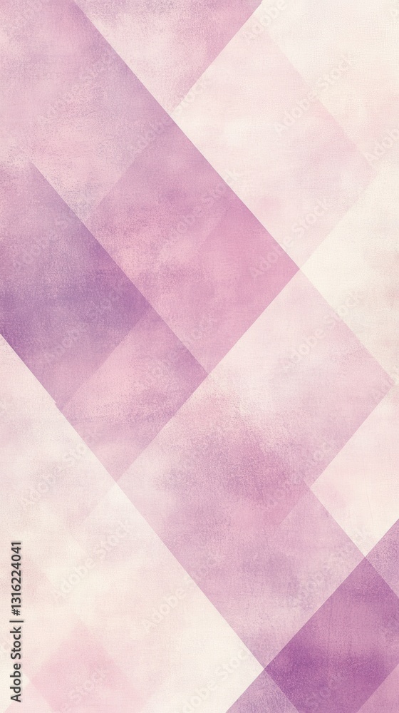Poster exploring a minimalistic diamond-patterned texture with subtle hues of purple and pink creating an e
