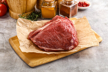 Raw beef piece for cooking