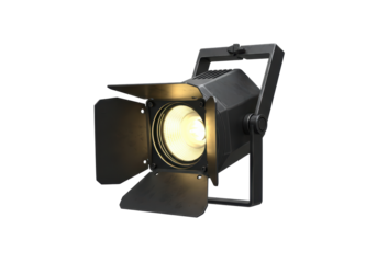 Isolated Black Stage Spotlight with Barn Doors