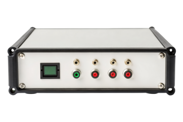 Electronic device with various connectors isolated with transparent background