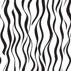 Bold black zebra stripe pattern against a clean white surface offers a striking texture for fashion branding or packaging advertising.